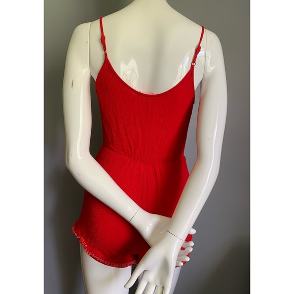 Lush : red rayon romper - Picture 5 of 13
